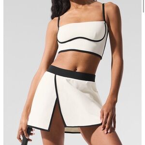 ALO Yoga  airbrush streamlined skirt and bra set